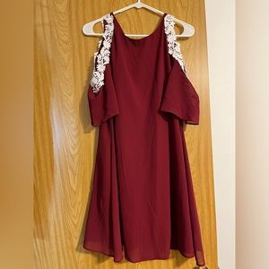 Open shoulder dress